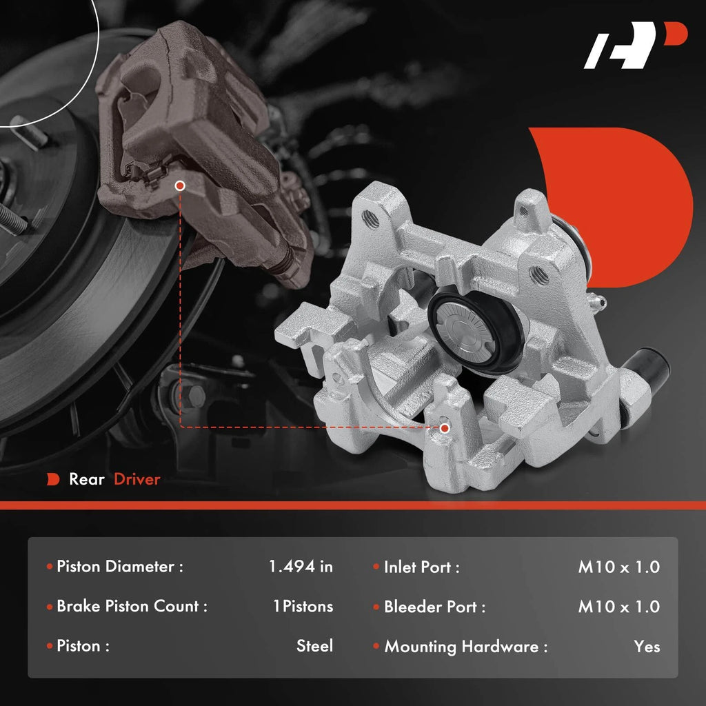 Rear Left Brake Caliper with Bracket for Ford Escape Fusion Edge (2001–2020)