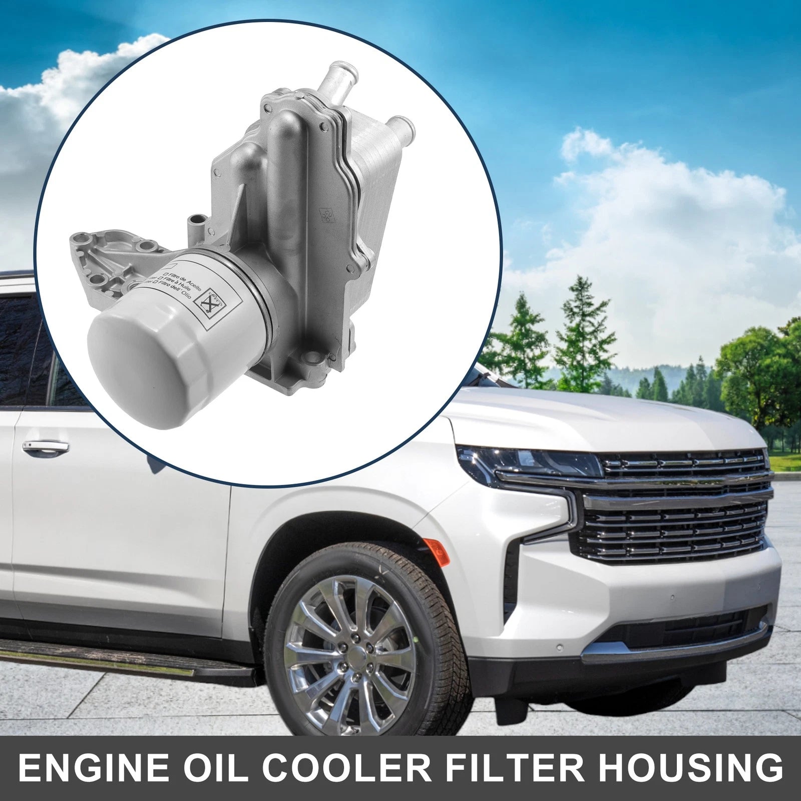 Engine Oil Cooler Filter Housing with Seals for Ford Transit (No. 1755226)