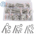 Set of 240 Hex Head Cap Bolts and Nuts Combination Kit Stainless Steel