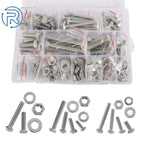Set of 240 Hex Head Cap Bolts and Nuts Combination Kit Stainless Steel