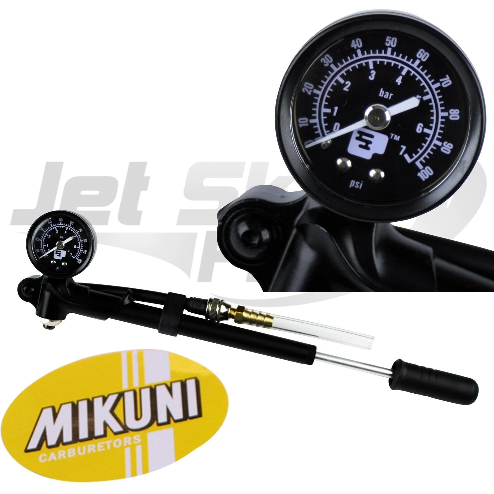 Mikuni Pop Off Pressure Gauge Tester for Carburetor (30/60/100 PSI)