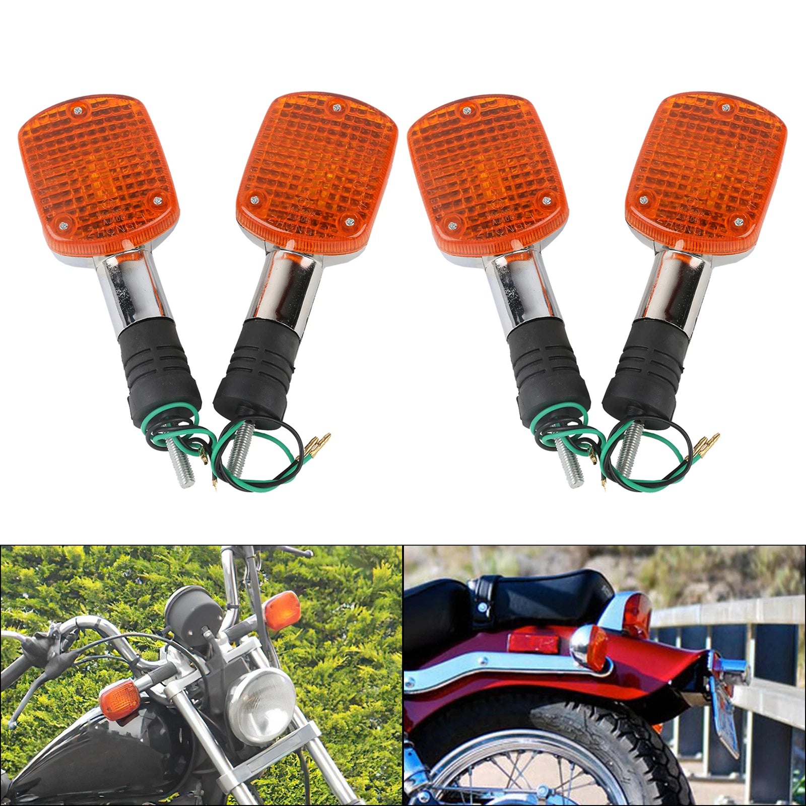 4X Turn Signal Blinker Lights for Honda Rebel 250 CA250 CMX250 VTX1300