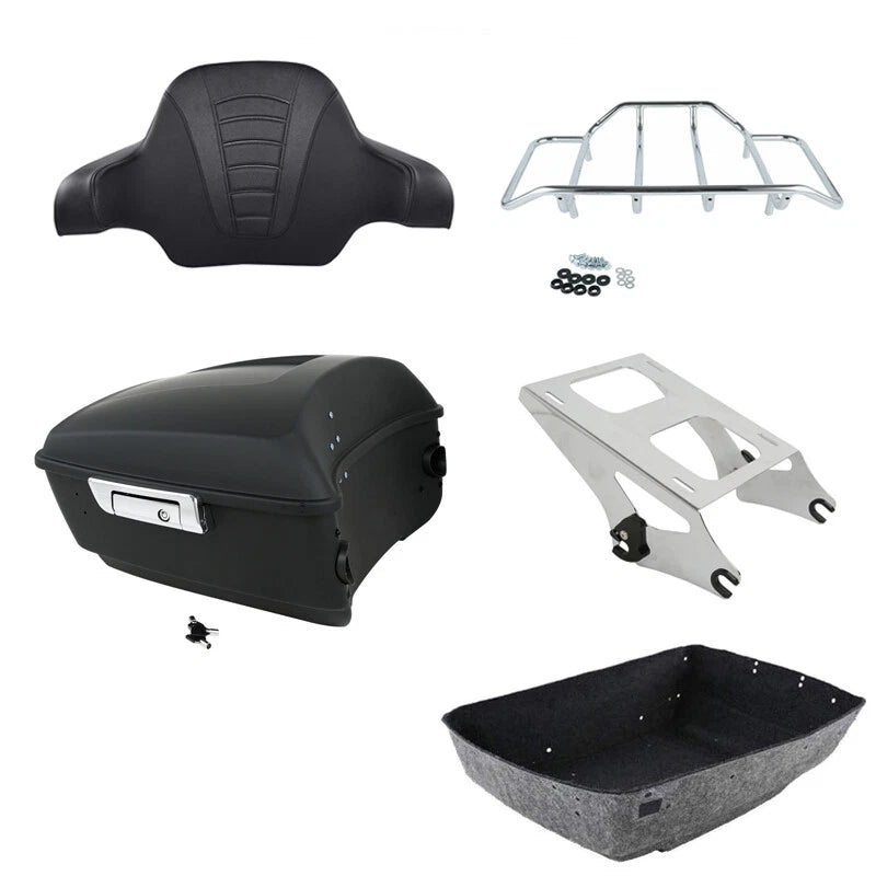 Trunk Backrest Pad Mount Rack for Harley Touring CVO Street Glide (2014–2026)