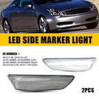 White LED Front Bumper Side Marker Light for Infiniti G35 Coupe (2003–2007)