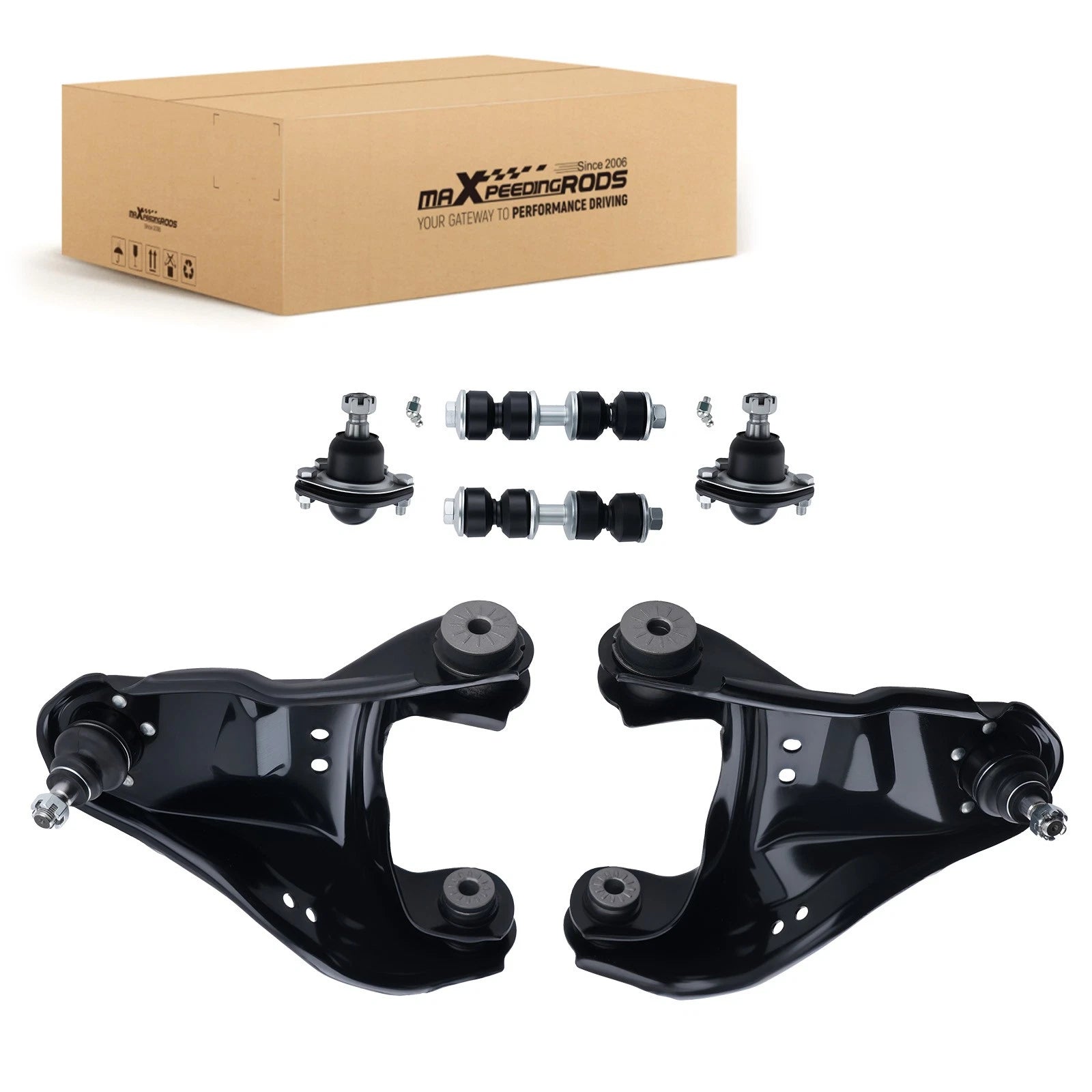 6x Front Upper Control Arms Suspension Kit for Chevy Blazer S10 Jimmy (1997–2005)