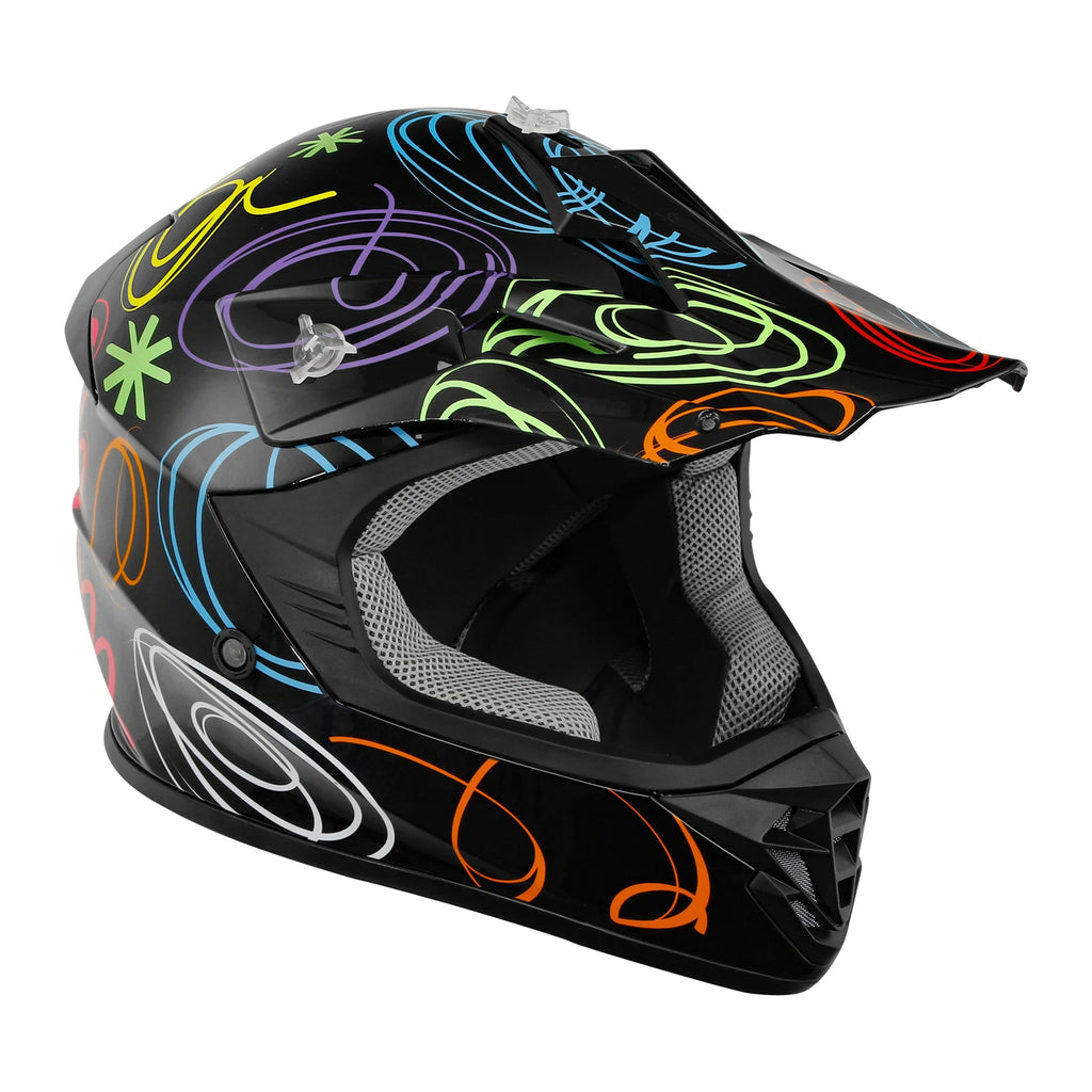 Youth Motocross Full Face Helmet Set for Kids Off Road Dirt Bike (DOT)