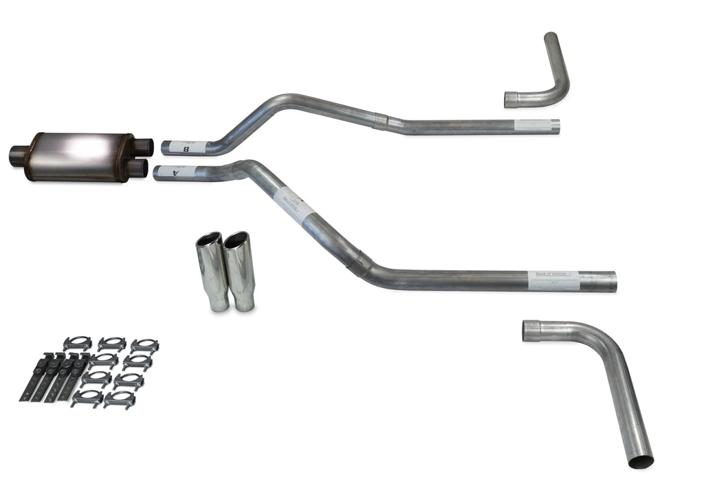 Dual Exhaust Kit for Chevy Blazer (1992–1994) Stainless Steel Tips