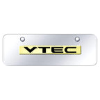 Gold Name on Chrome Mini Plate - Officially Licensed for Honda VTEC Vehicles