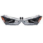 LH+RH Black LED & Halogen Headlights for Nissan Kicks (2018–2020)
