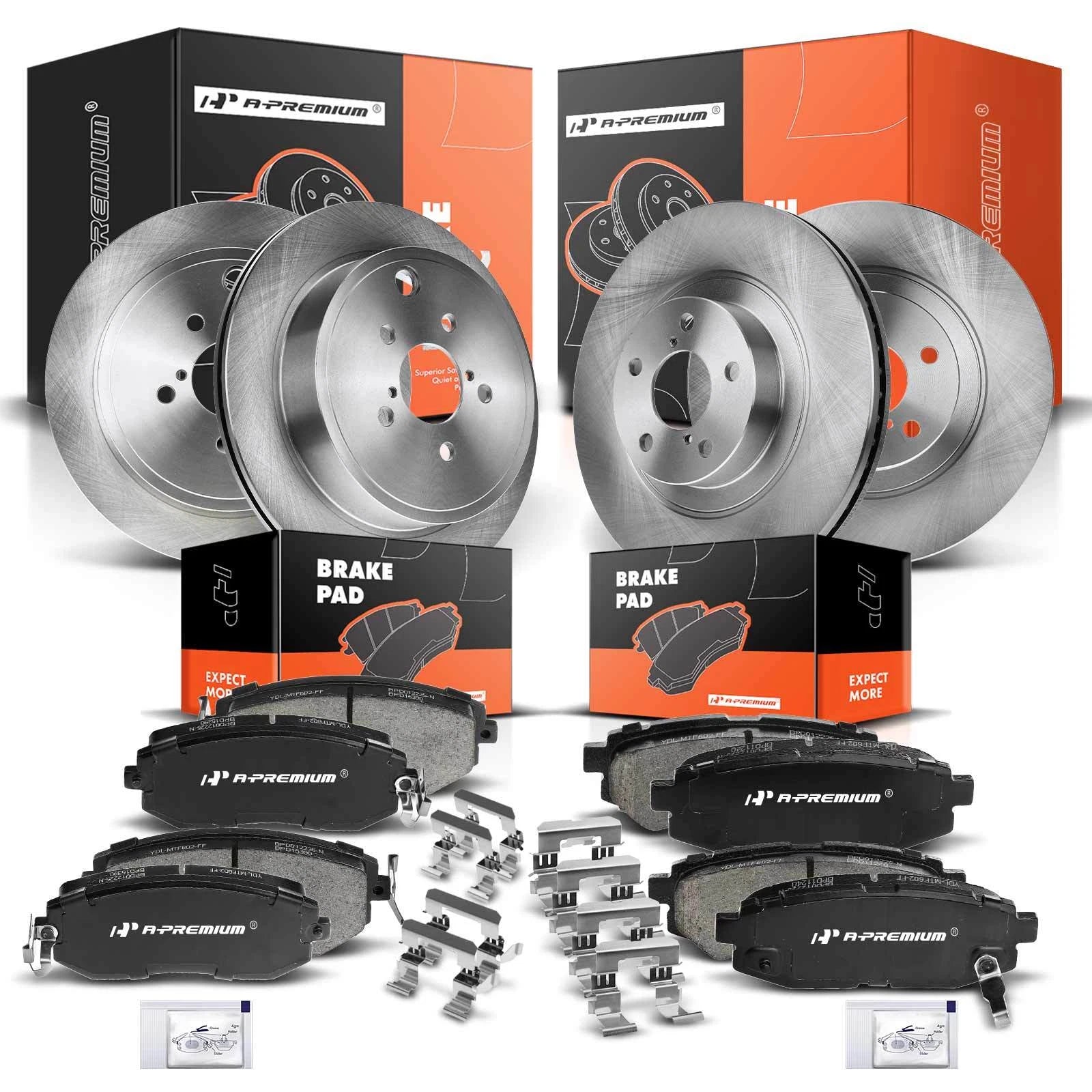 Set of 4 Disc Brake Rotors & Ceramic Pads for Subaru BRZ (2013–2016)