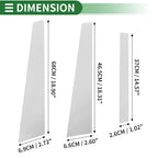 6 Pcs Door Pillar Window Trim for BMW 5-Series (1997 - 2003) Chrome Silver