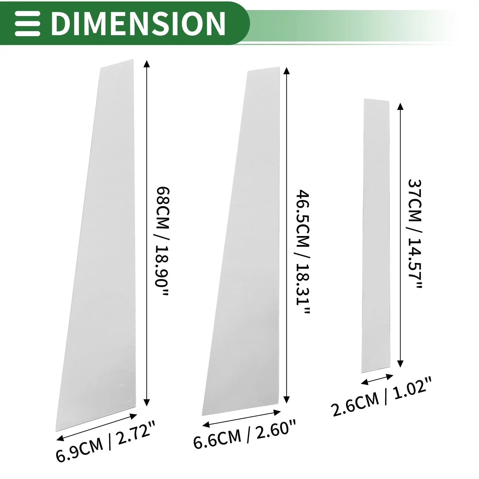 6 Pcs Door Pillar Window Trim for BMW 5-Series (1997 - 2003) Chrome Silver