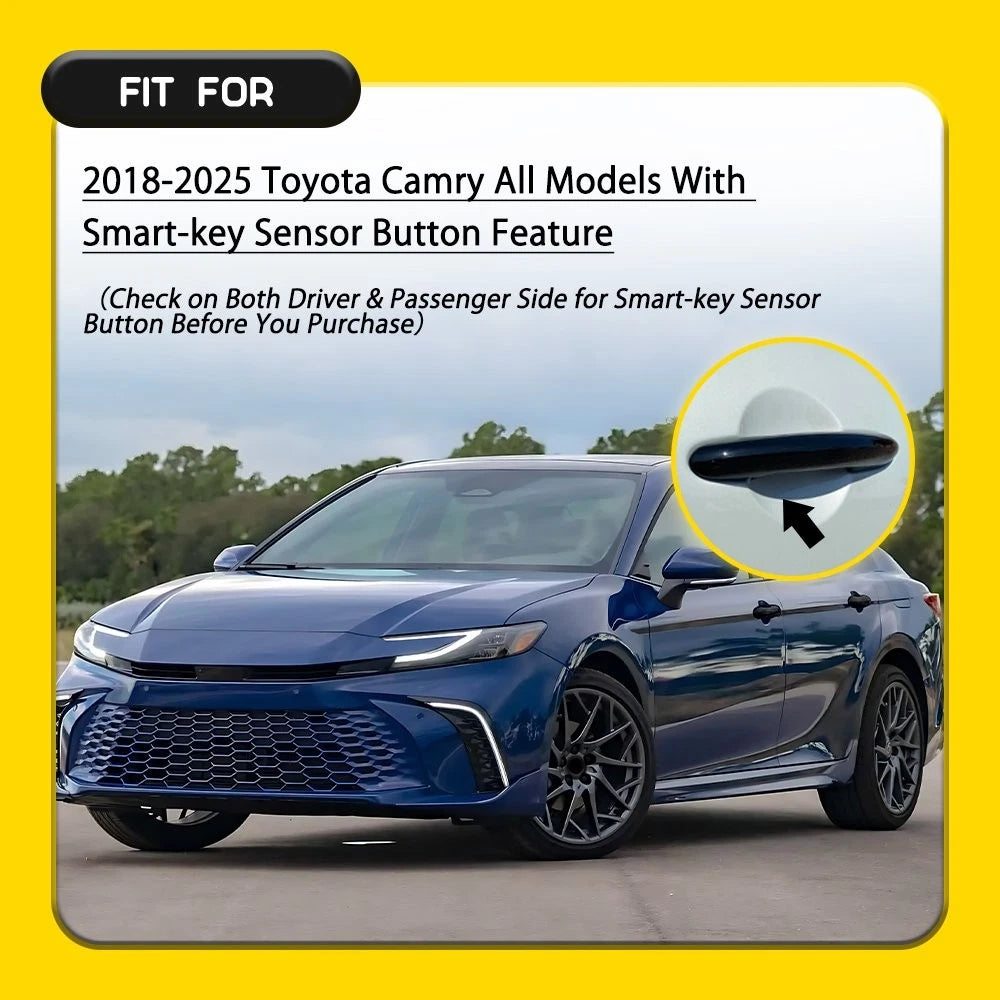 Gloss Black Door Handle Cover Cap for Toyota Camry (2018–2025)