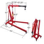 Engine Motor Hoist Cherry Picker Crane Lift 4000 lb Capacity Red