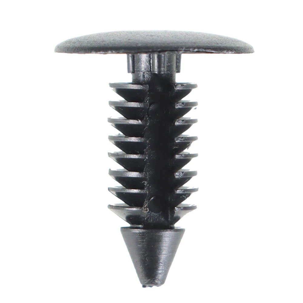 Set of 100 Black Plastic Rivets for Auto Bumper Fender (Compatible)