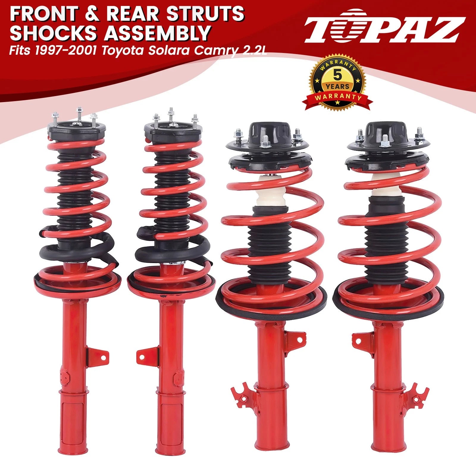 Set of 4 Shock Struts Assembly for Toyota Solara Camry (1997–2001)