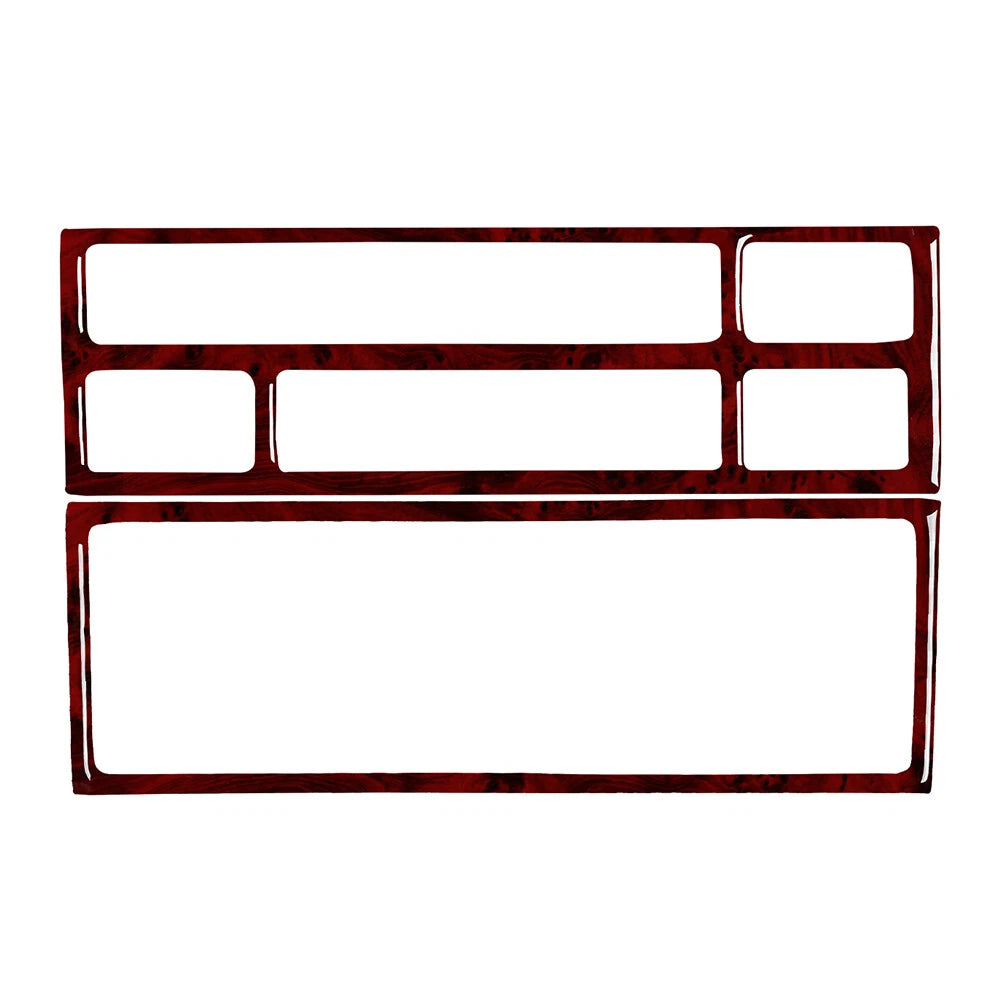 2X Red Wood Grain Console Radio CD Panel Trim for BMW 3 Series E36 (1991–1999)