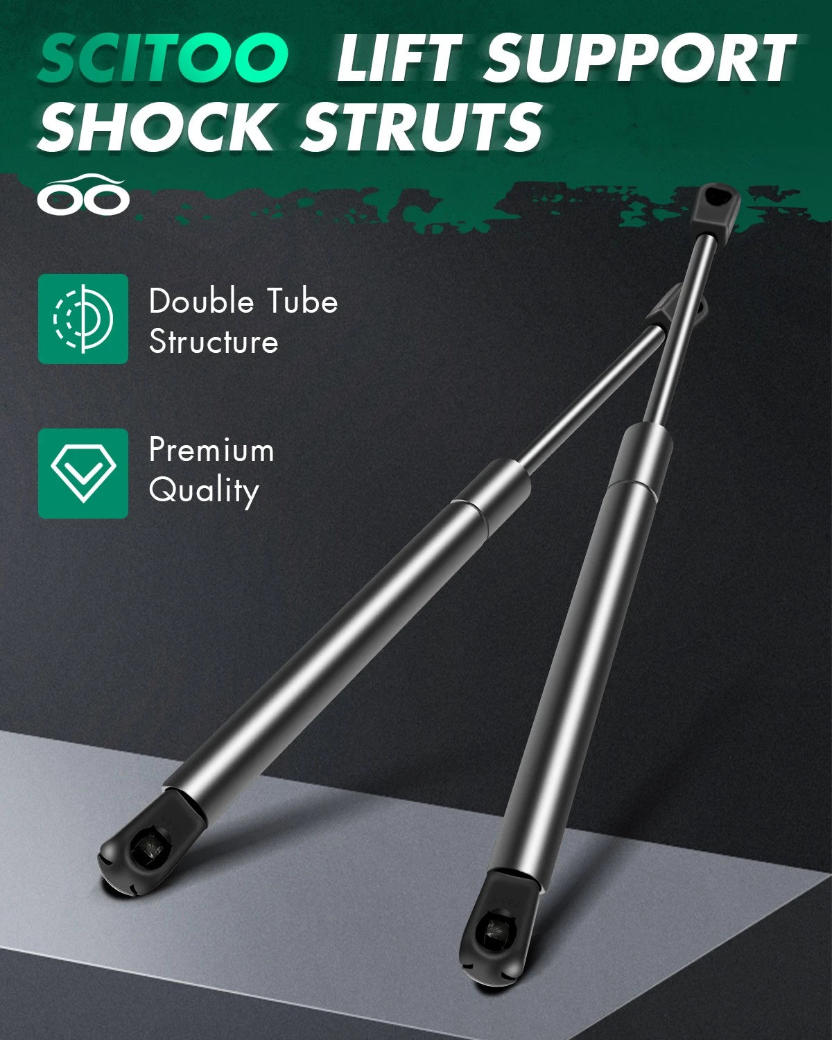 2X Rear Trunk Lift Supports Gas Struts for Cadillac STS (2005–2011)