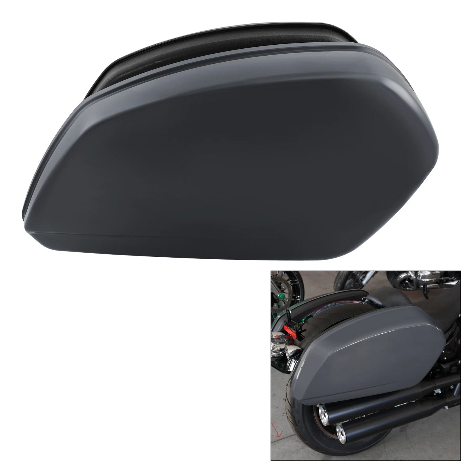 Hard Saddlebags for Harley Softail Low Rider ST FXLRST (2022–2025) Gunship Gray