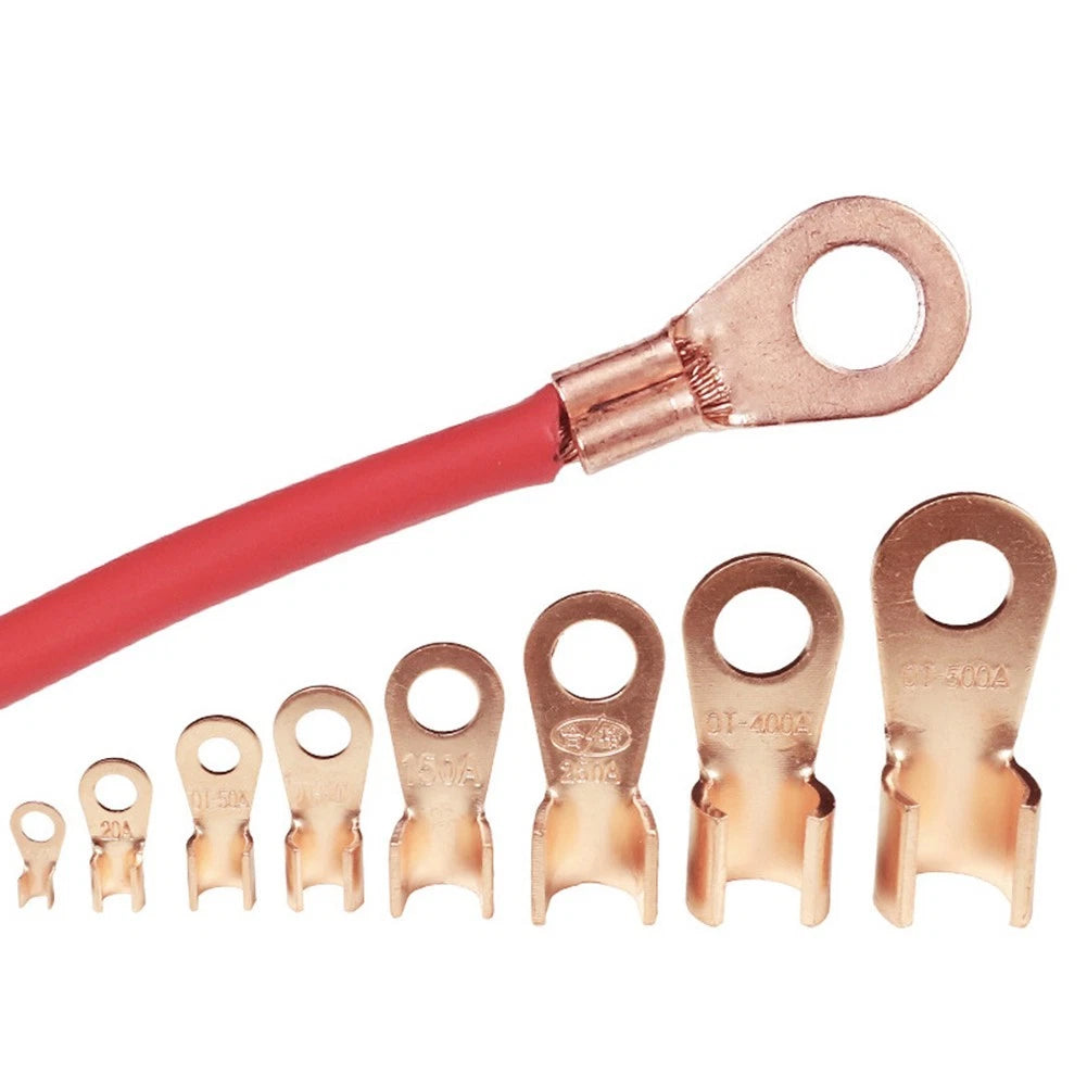 70PCS Copper Open Wire Crimp Terminals Kit for Automotive (OT 10A 20A 30A 40A 50A)