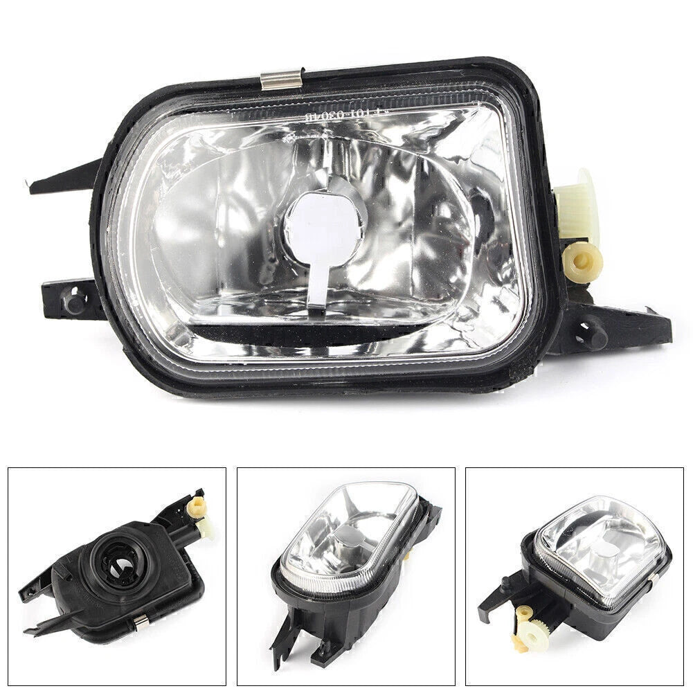 2X LED Front Fog Light Driving Lamp Lens for Mercedes Benz W203 C-Class (2001–2007)