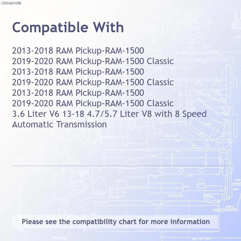 A/C Condenser Replacement Repair Part for Dodge Ram 1500 (2013–2018)