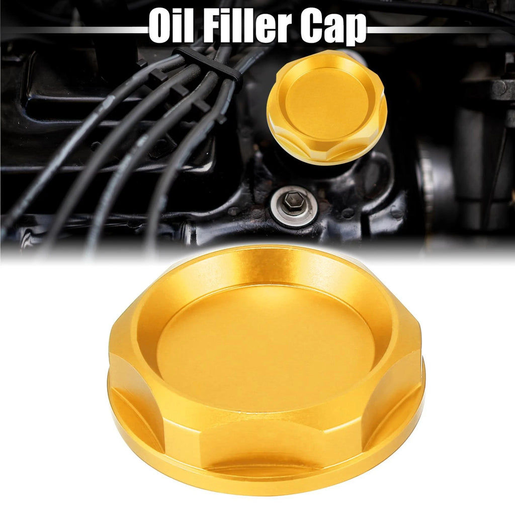 Gold Tone Aluminum Alloy Oil Filler Cap for Mitsubishi 