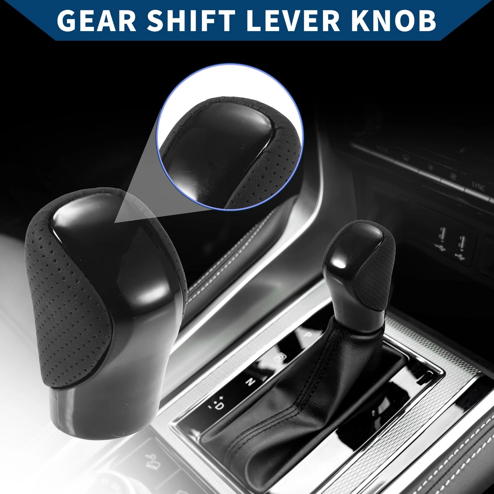 Automatic Gear Shift Knob for Lexus ES300h (2013–2018) Black Faux Leather