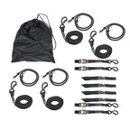 Set of 4 Ratchet Straps 1" x 15' 2200 lbs Break Strength with S Hooks