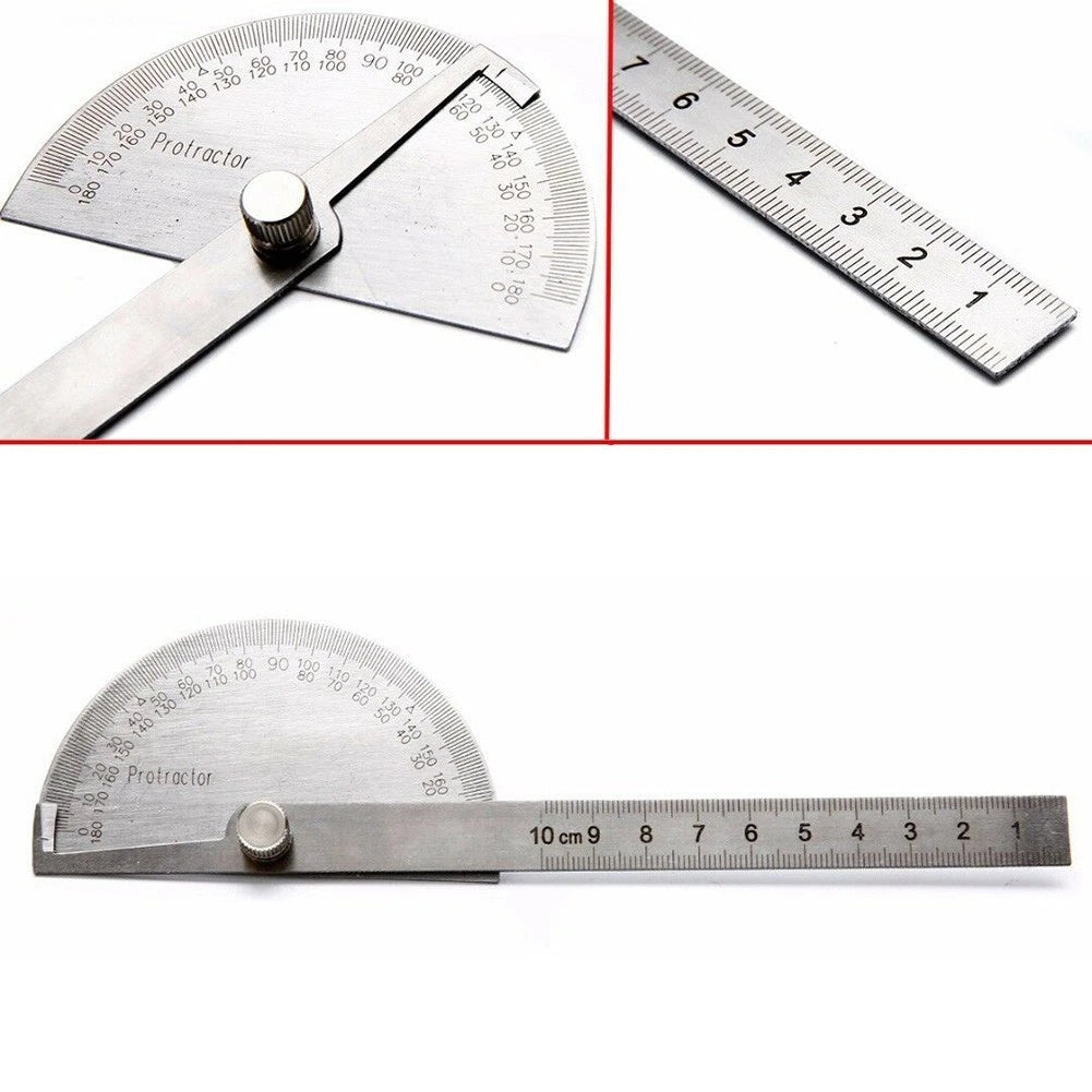 Rotary Angle Finder Machinist Ruler for Stainless Steel (0-180°)