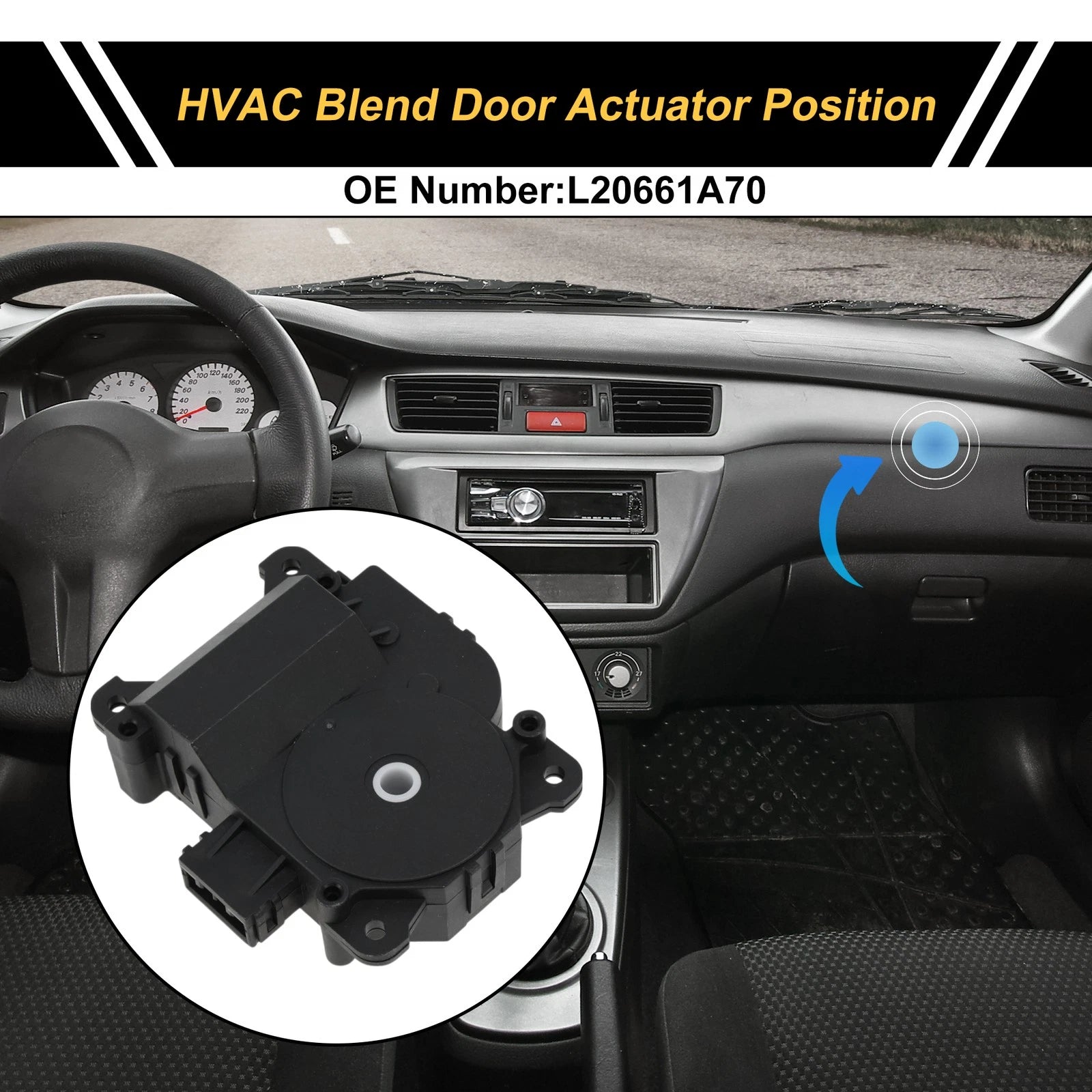 HVAC Heater Blend Door Actuator for Mazda CX-9 (2006–2007) No.L20661A70