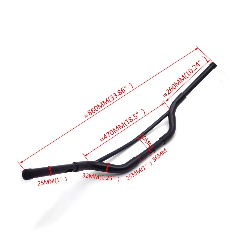 1-1/4" Fat Hollywood Ape Handlebar for Harley Sportster XL1200, Softail, Dyna (2004–2023)