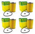 Set of 4 Engine Oil Filters Mann HU7020z for Audi A3 VW Beetle Golf Jetta (2000–2023)
