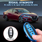 Leather Key Fob Cover Case Shell for Nissan (2017-2024)