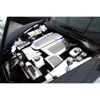 Low Profile Plenum Cover Perforated Stainless with Blue LED for Corvette (2008–2013)