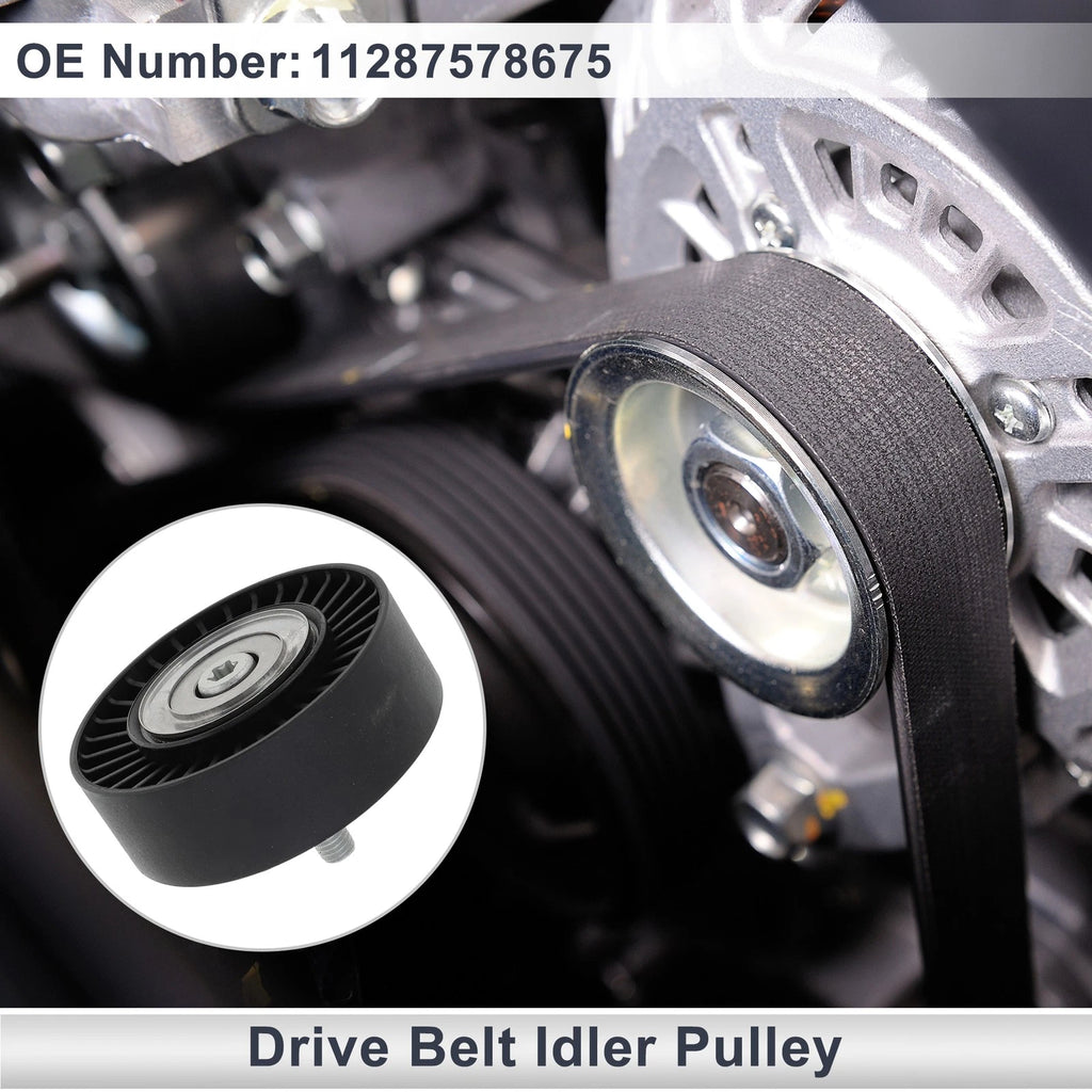 Drive Belt Idler Pulley for BMW Series 3 (2008–2012) No. 11287578675 Black