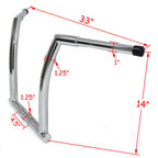 Triple Chrome 14" Rise Ape Hanger Handlebar for Harley Road Glide (2015–2023)