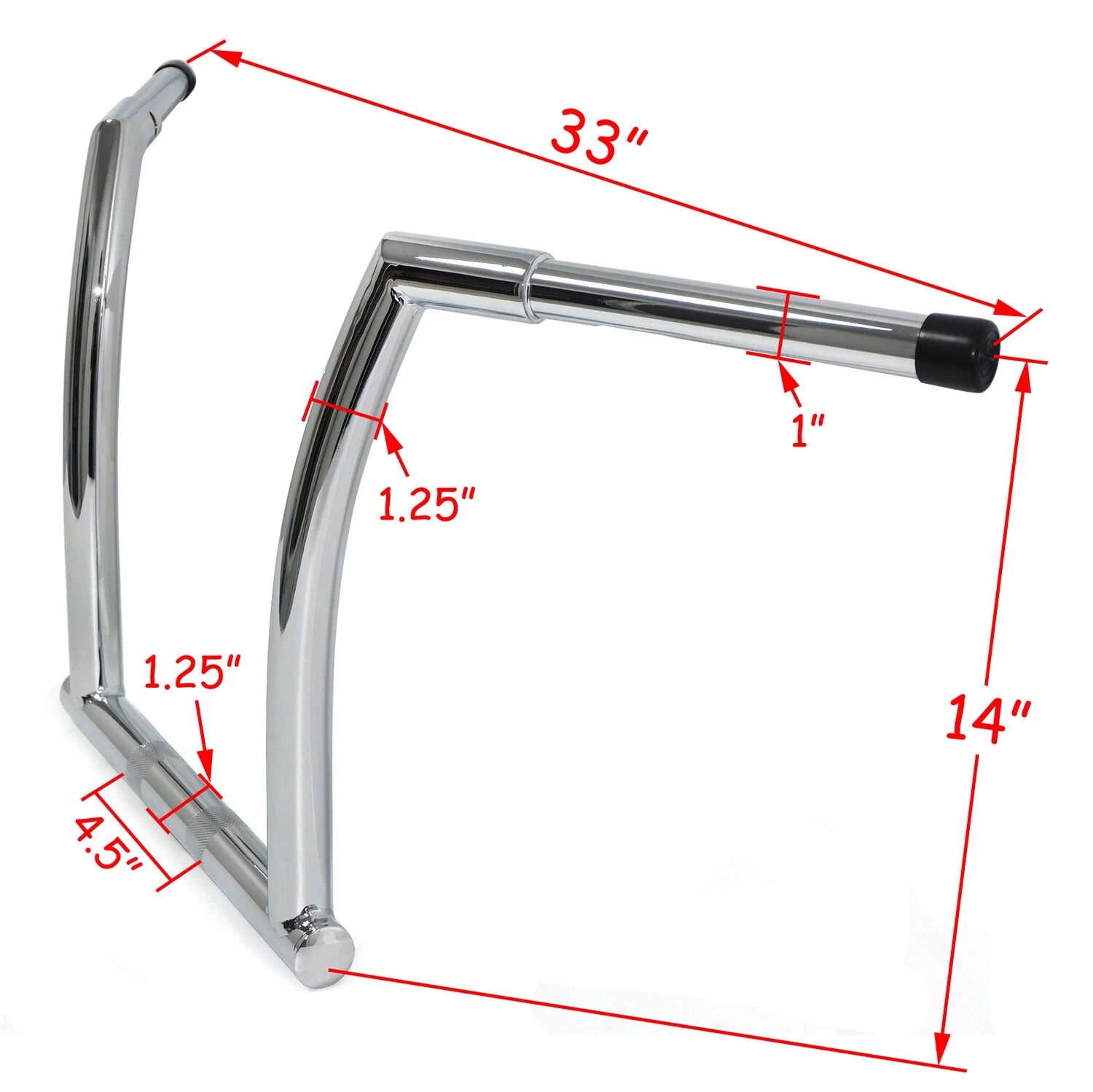 Triple Chrome 14" Rise Ape Hanger Handlebar for Harley Road Glide (2015–2023)