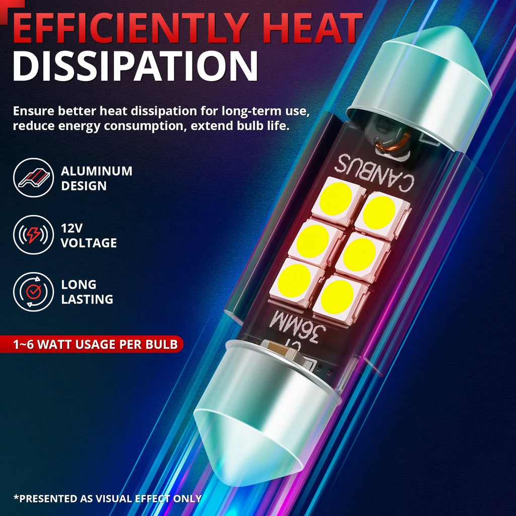 Set of 16 LED Dome Glove Box Lights for Toyota 4Runner (2003–2009)