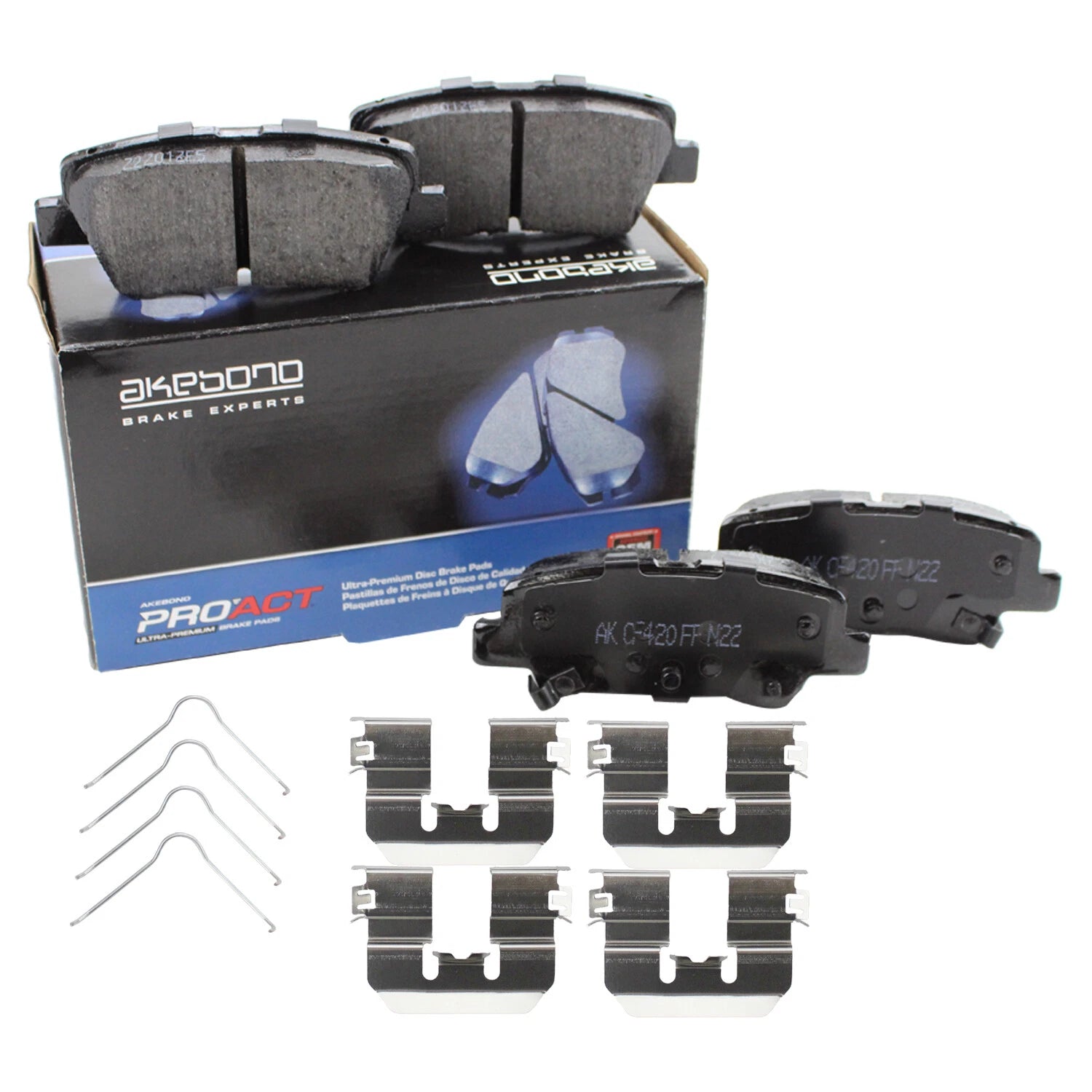 Akebono ProACT Ultra Premium Ceramic Brake Pads for (ACT1812)