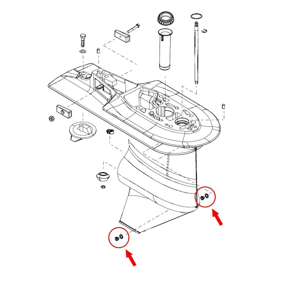 Set of 4 Drain Screws for Mercury Mercruiser Gearcase (10-79953Q)