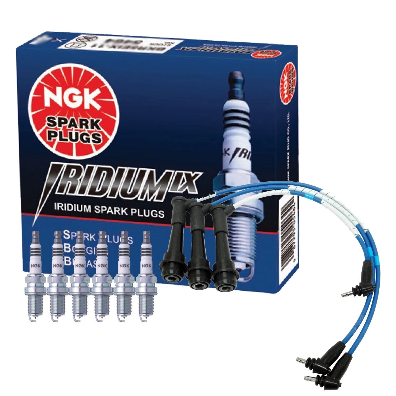 Set of 6 NGK Iridium IX Spark Plugs for Lexus GS300 Toyota Supra (1993–2002)