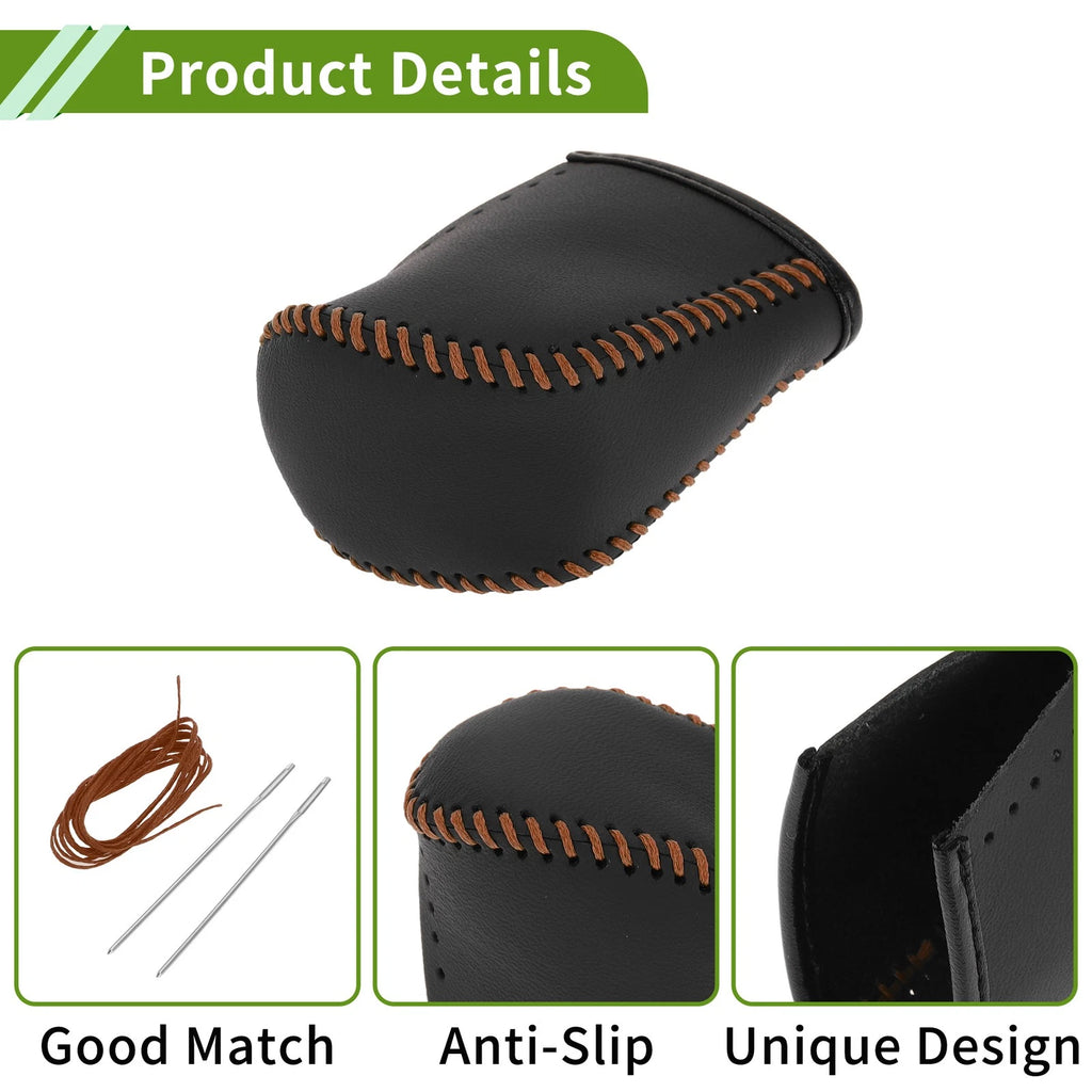 Gear Shift Knob Cover for Lexus NX300 (2014–2021) Black Brown Faux Leather
