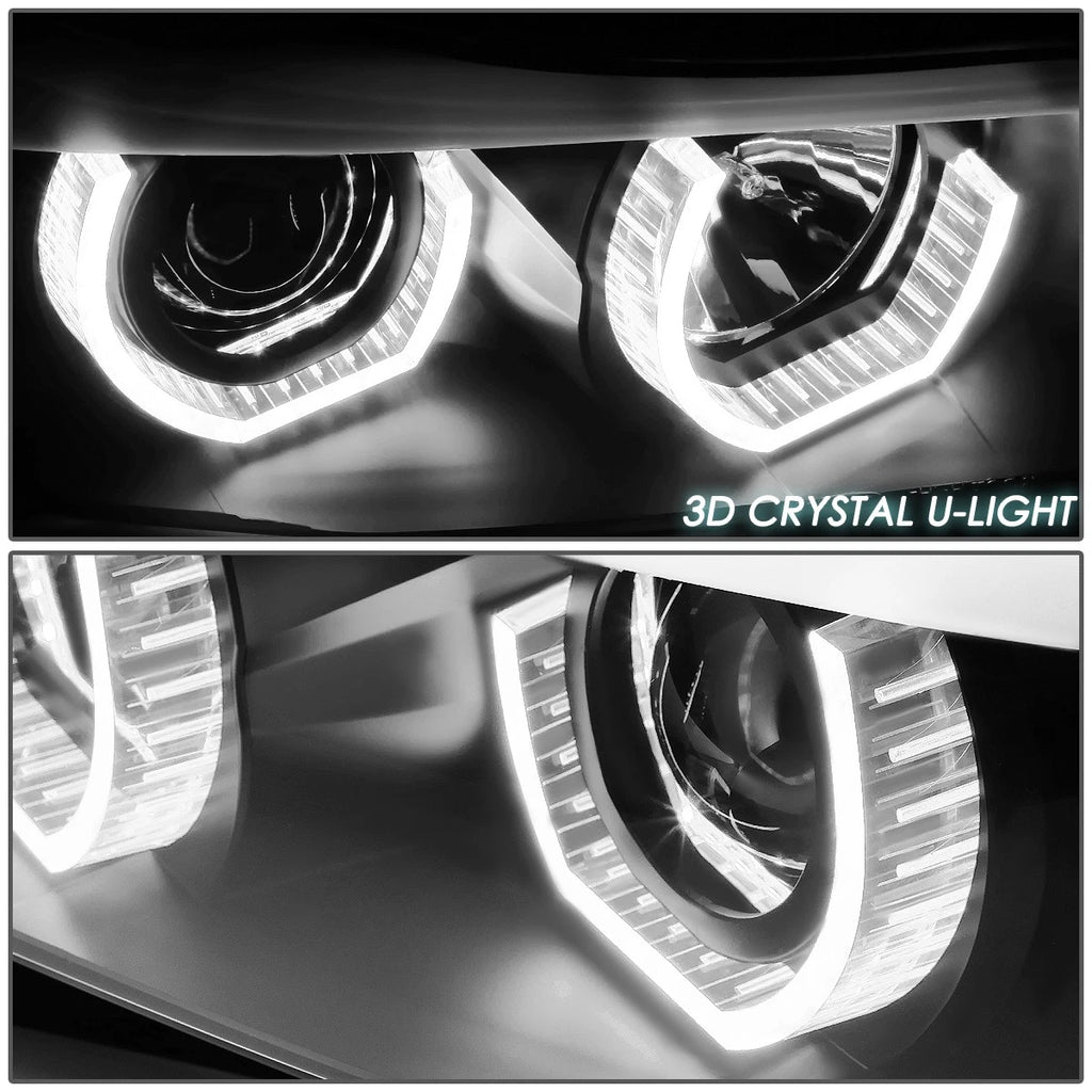Dual LED U-Halo Projector Headlights for BMW 3-Series E90 (2006–2008)
