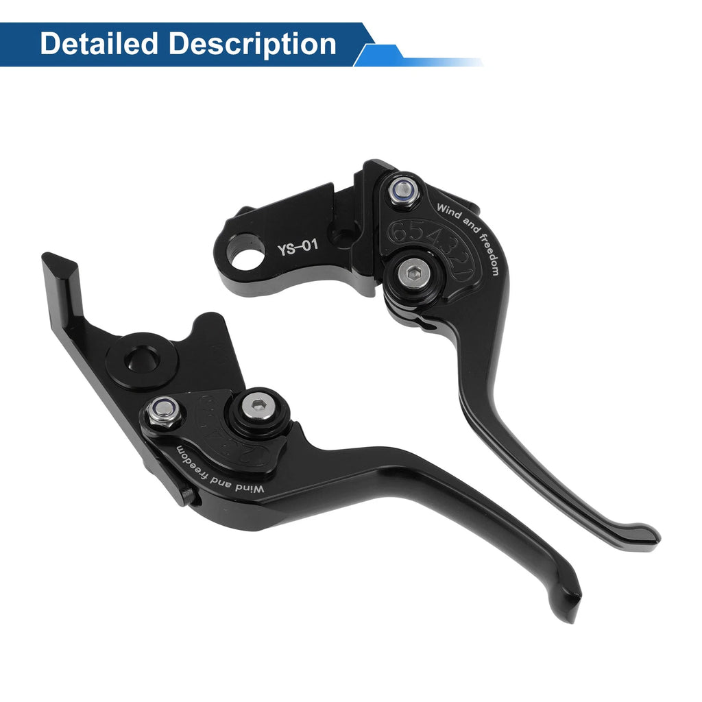 Adjustable Short Brake Clutch Lever Set for Honda Monkey 125 (2019–2024) Black