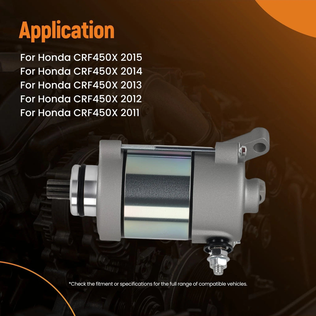 12V Clockwise Starter Motor for Honda CRF450X (2005–2015) SMU0373 9T