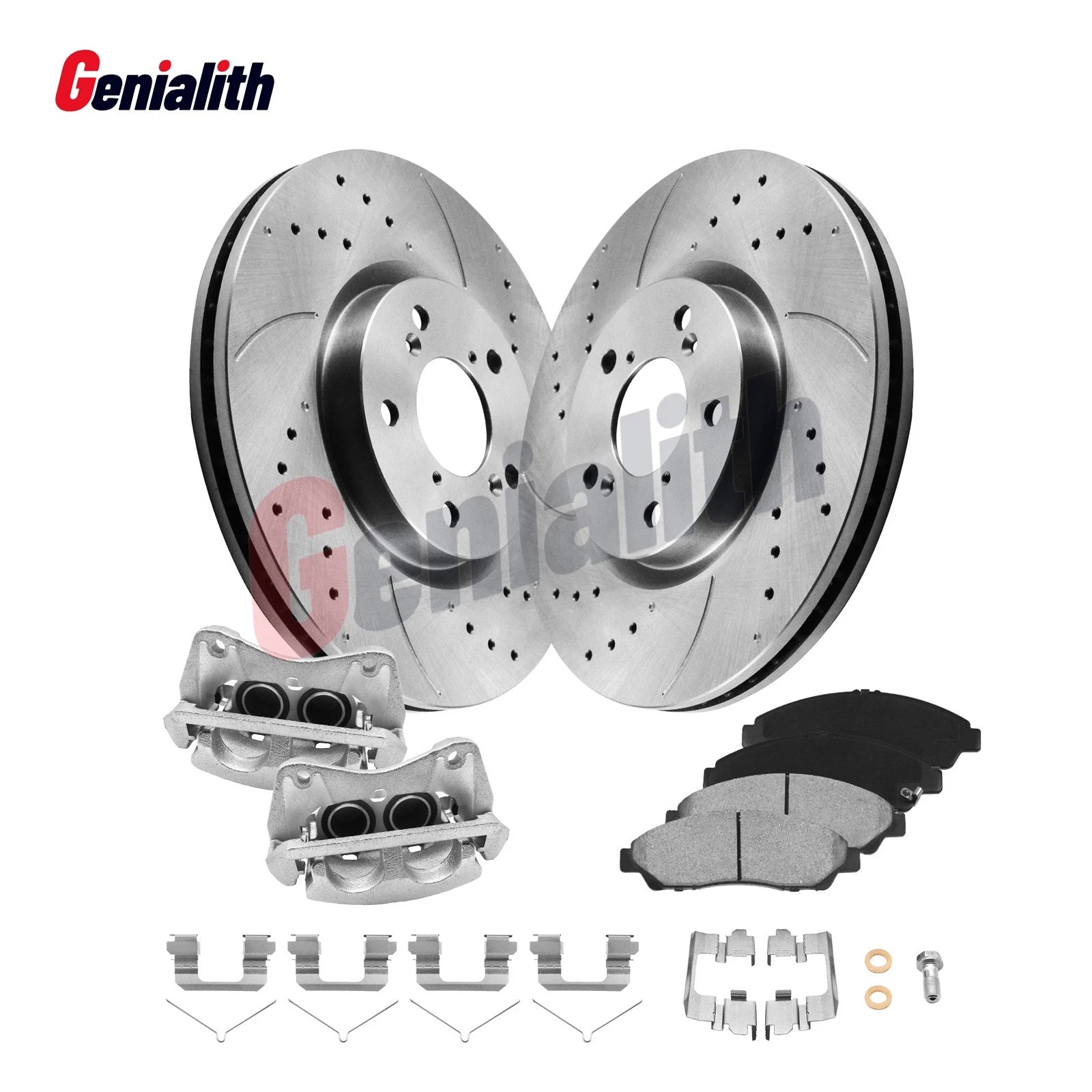 Front Brake Rotors Calipers for Acura MDX ZDX (2007–2013) 3.7L V6 13"