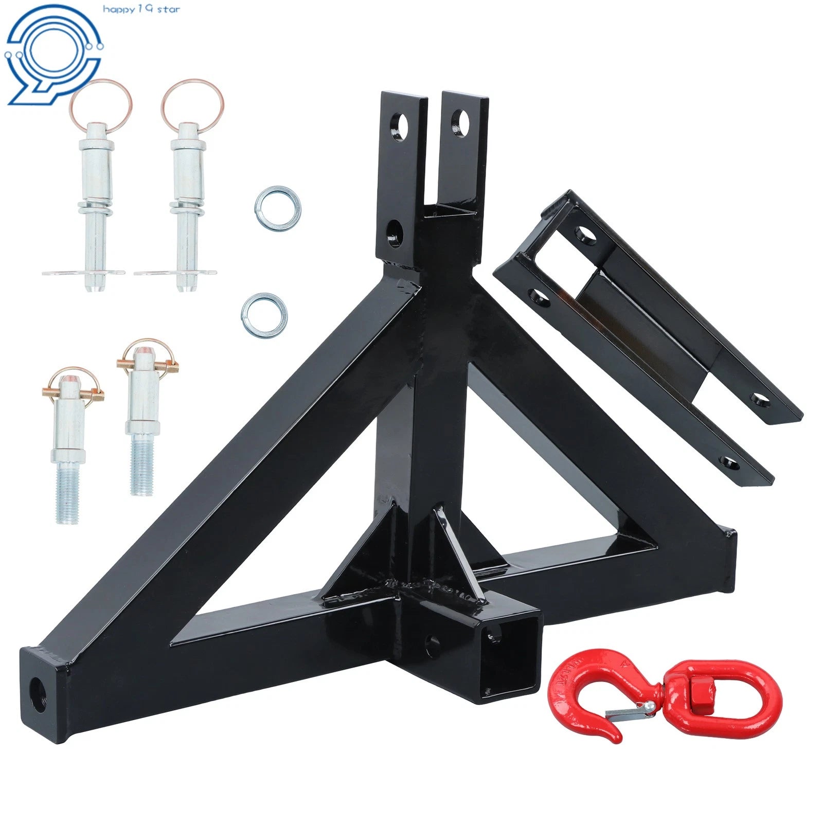 3-Point Trailer Hitch with 2" Receiver for Category 1 Tractors