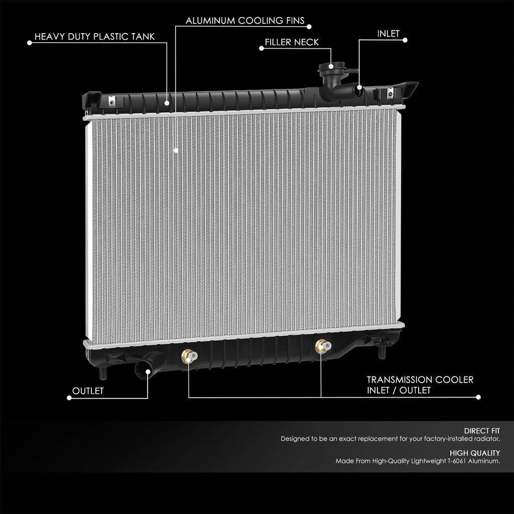 Aluminum Core Radiator DPI-2458 for GMC Envoy XL XUV/Chevy Trailblazer (2002–2009)