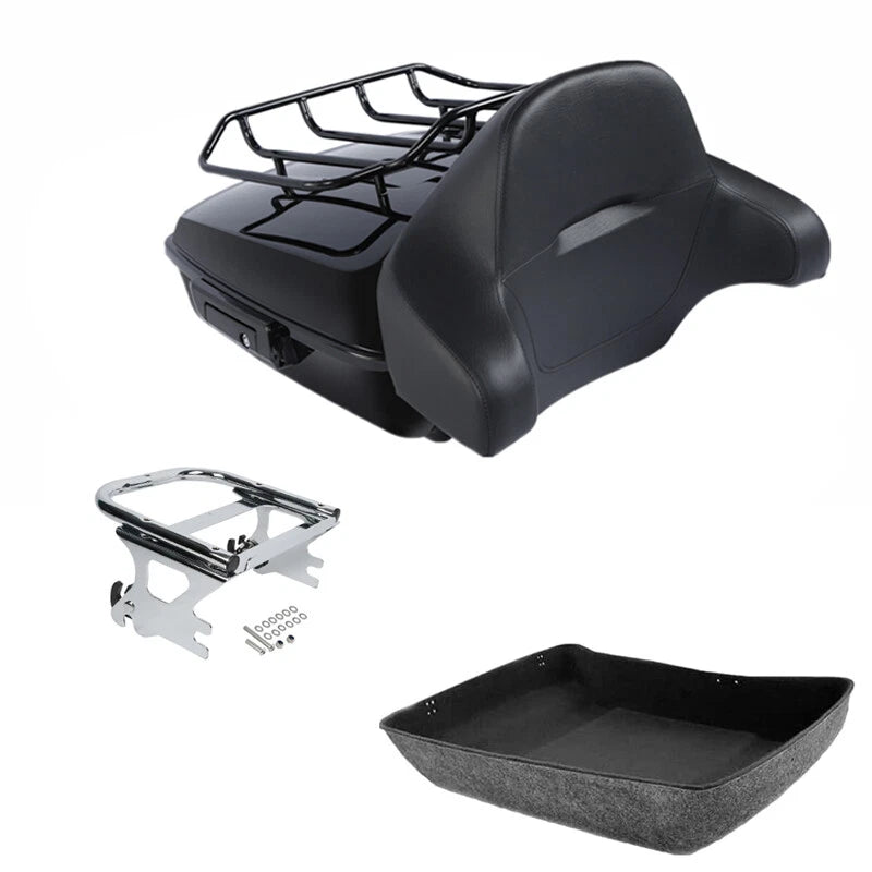 Chopped Trunk Backrest 2-Up Mount for Harley Touring Road Glide (1997–2008)